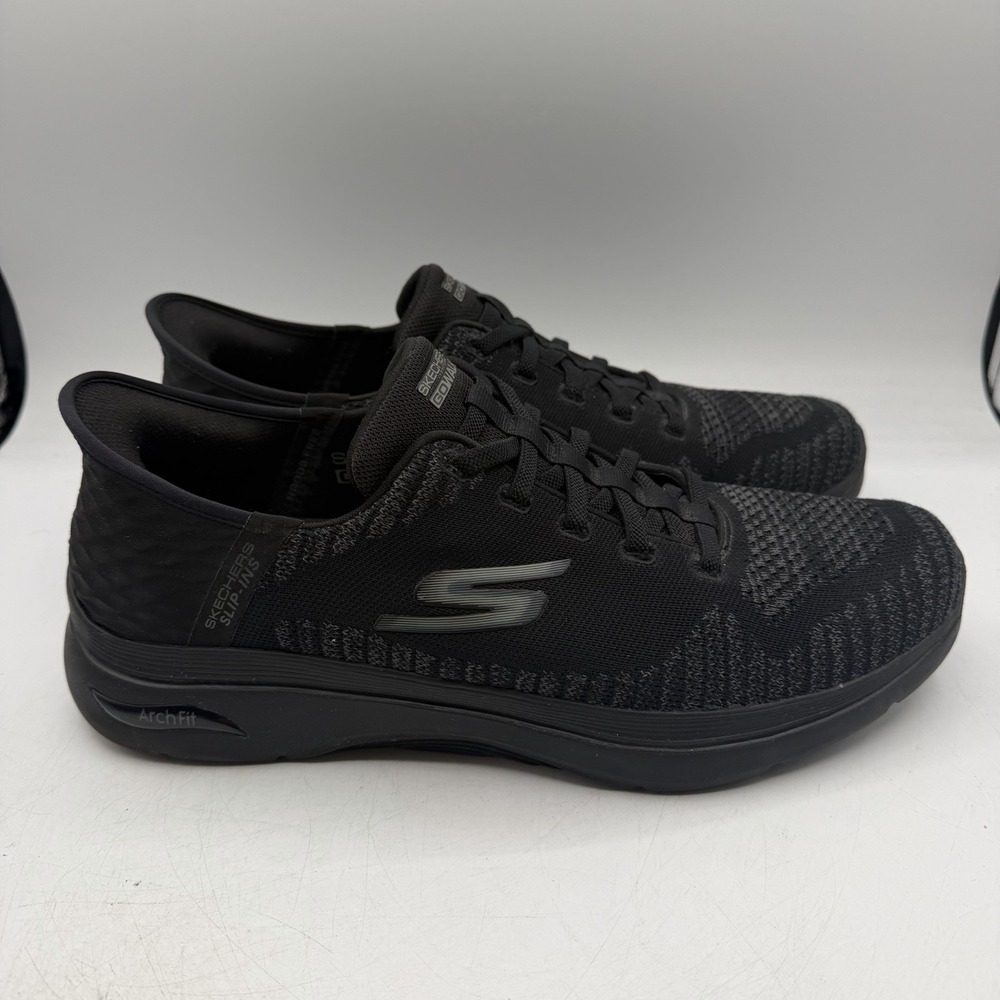 Skechers Arch Fit Grand Select 2 Shoes Men Sz 11.5 Black Slip Ins Sneaker 216601